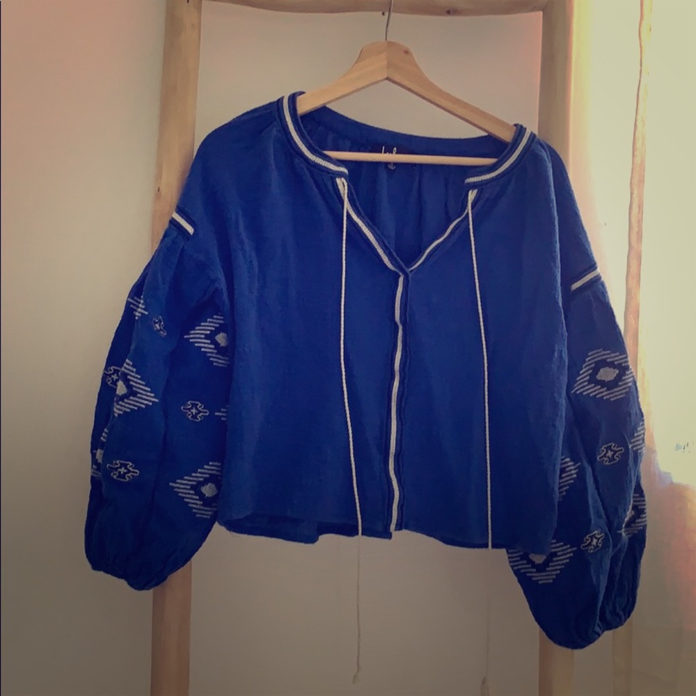 Royal blue ballon top